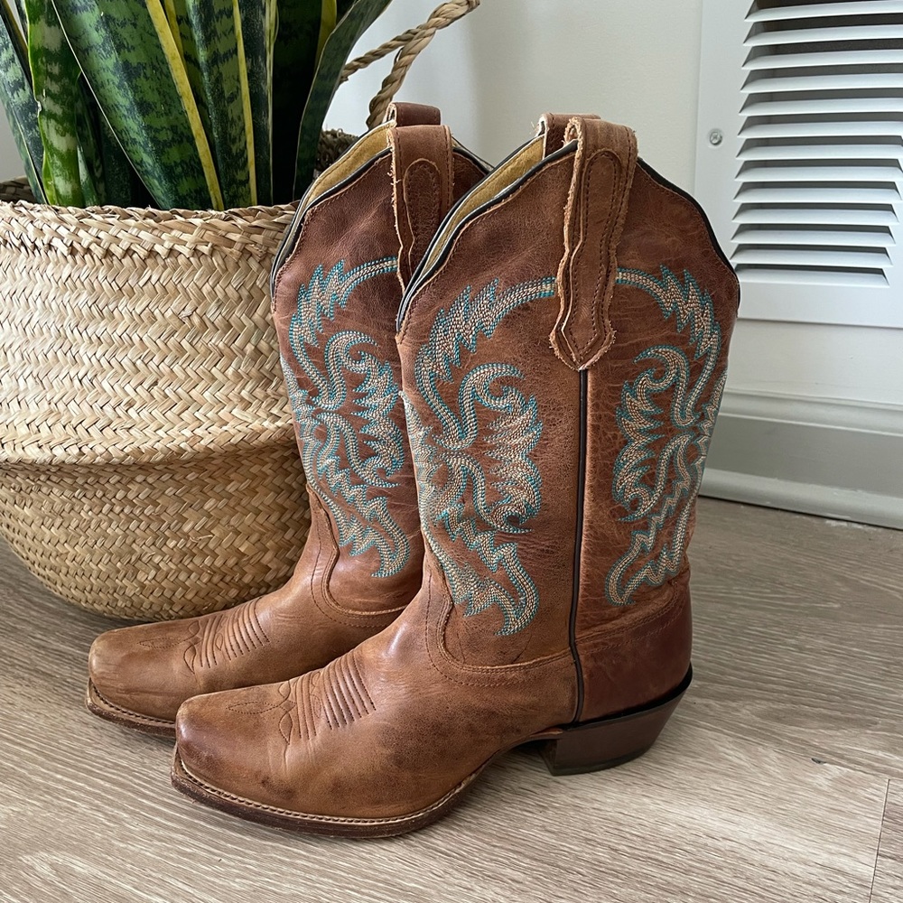 Genuine leather Nocona cowboy boots - BARELY WORN